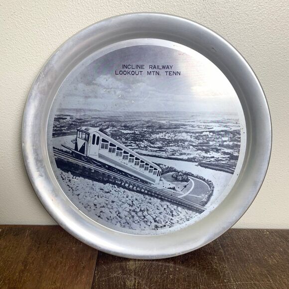 Vintage Incline‎ Railway Lookout Mountain Tennessee Aluminum Souvenir tray - Picture 1 of 5